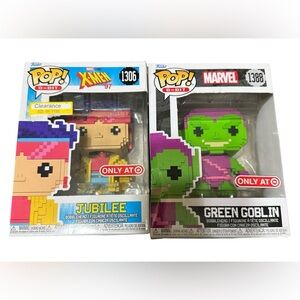 Funko Pop! 8-Bit Target Exclusive Pair Jubilee #1306 & Green Goblin #1388